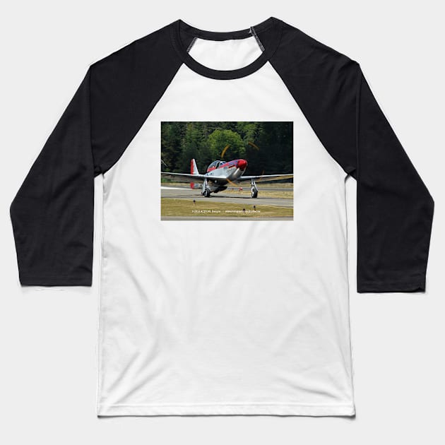 P-51 Mustang “Diamondback” Baseball T-Shirt by acefox1